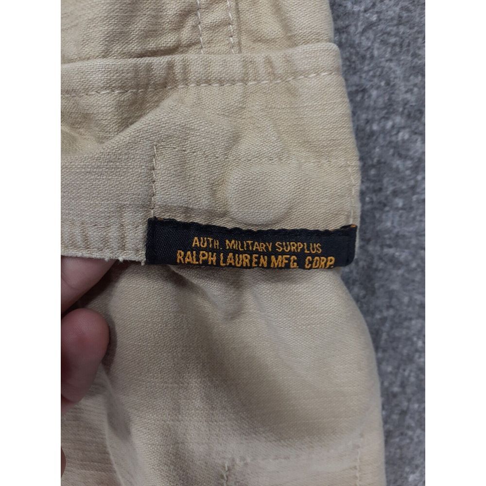 Vintage Polo Jeans Co. Baggy Cargo Pants Mens (fits 36x29) beige skater Wide leg - Picture 13 of 15